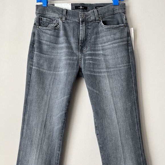 7 For All Mankind Jeans Women Size 30 Charcoal Italian Fabric Classic Bootcut - Picture 11 of 12